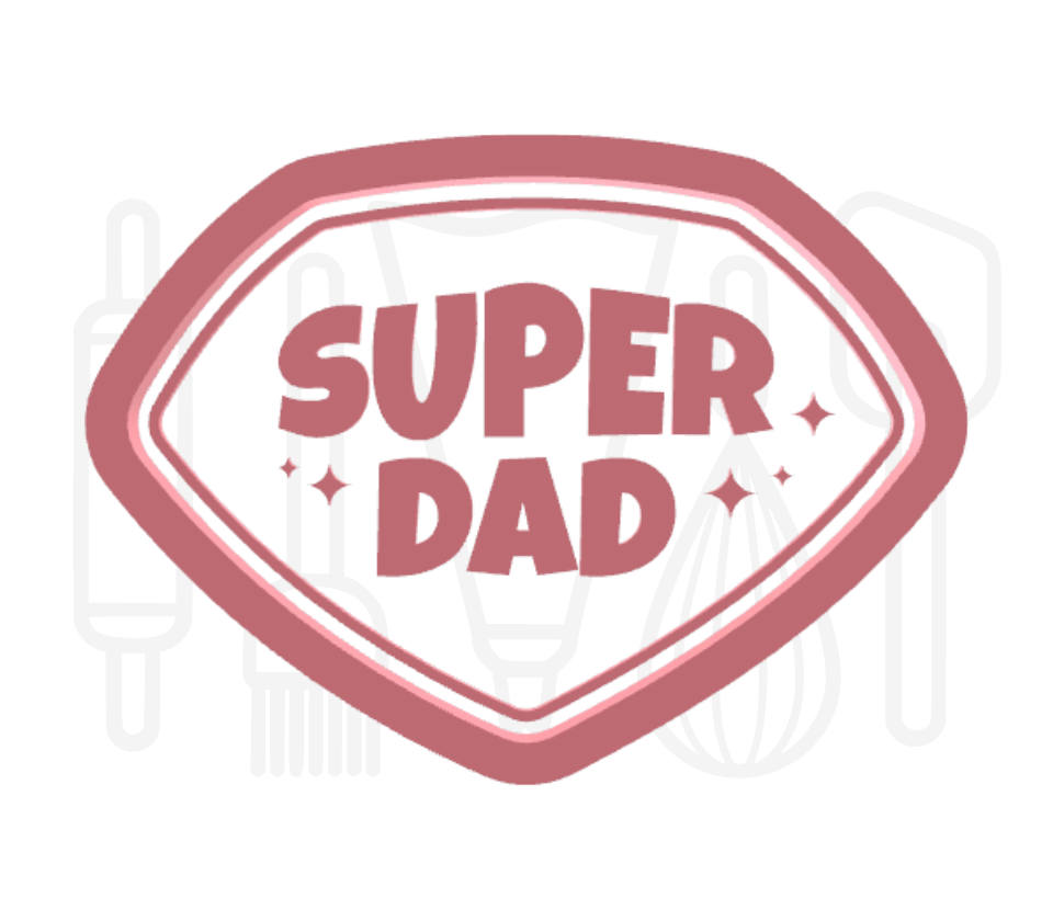 Super dad uitsteker + stempel - 3D geprint