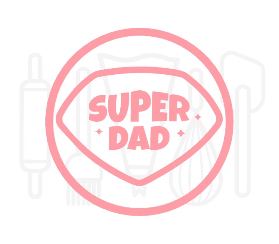 Fondant stempel Super dad - 3D Geprint