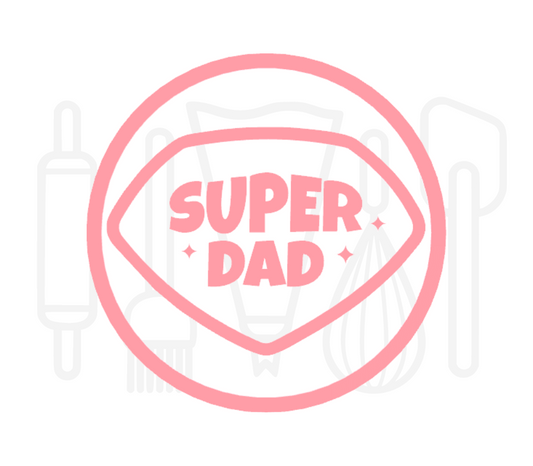 Fondant stempel Super dad - 3D Geprint