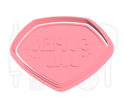 Super dad uitsteker + stempel - 3D geprint