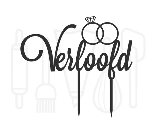 Taarttopper - Trouwringen + verloofd