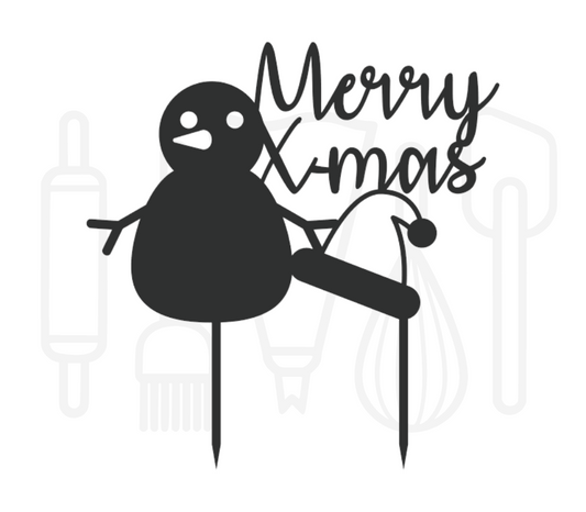 Taarttopper - Merry x-mas + sneeuwpop