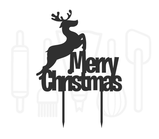 Taarttopper - Merry Christmas + rendier