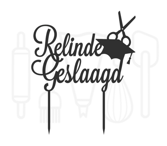 Taarttopper - Geslaagd kapper + voornaam
