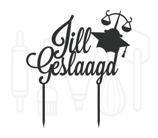 Taarttopper - Geslaagd advocaat + voornaam