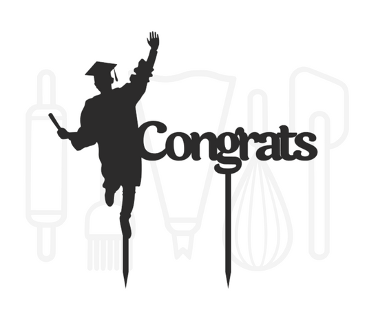 Taarttopper - Geslaagde jongen Congrats