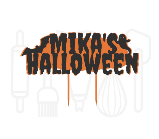 Taarttopper - Voornaam + Halloween