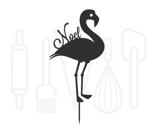 Taarttopper - Flamingo + voornaam