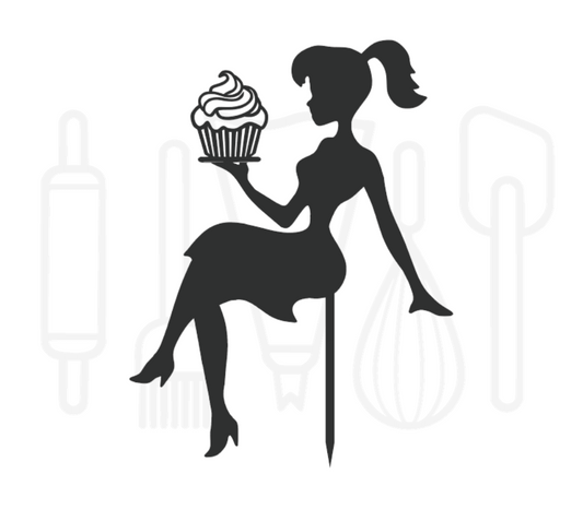 Taarttopper - Meisje met cupcake