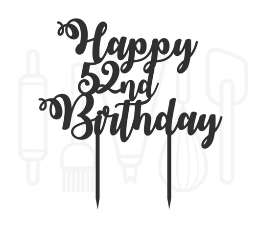 Taarttopper - Happy + leeftijd + birthday