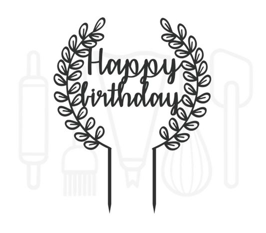 Taarttopper - Krans happy birthday