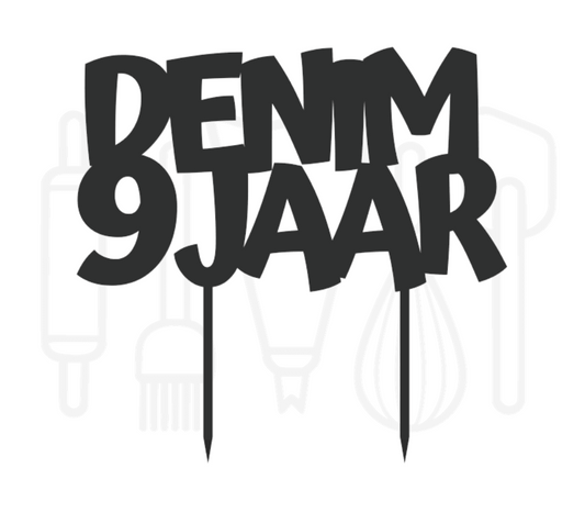Taarttopper - Voornaam + leeftijd + jaar