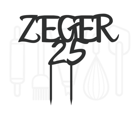 Taarttopper - Voornaam + leeftijd 3