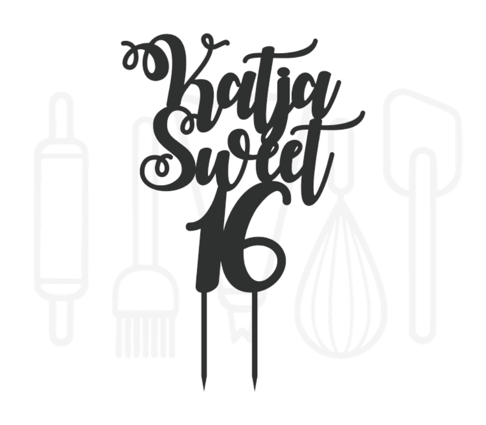 Taarttopper - Sweet 16 + voornaam