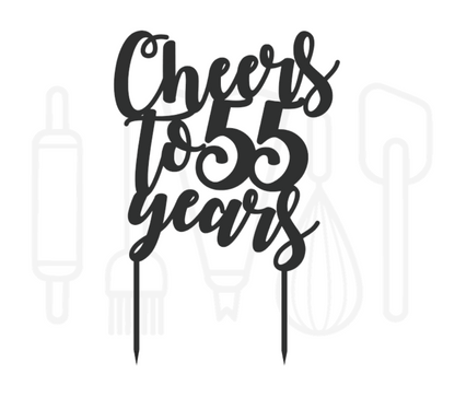Taarttopper - Cheers to + leeftijd + years
