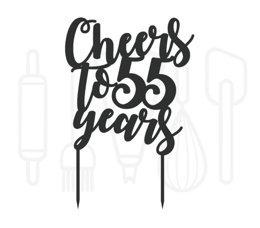 Taarttopper - Cheers to + leeftijd + years