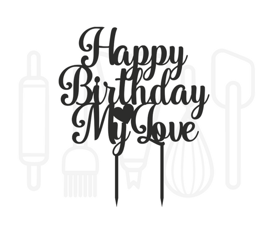 Taarttopper - Happy birthday my love