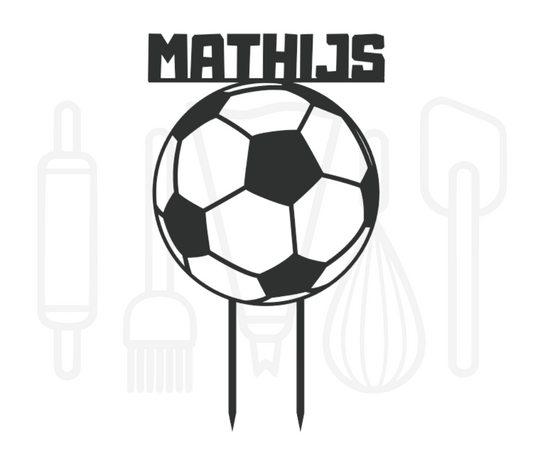 Taarttopper - Voetbal + voornaam
