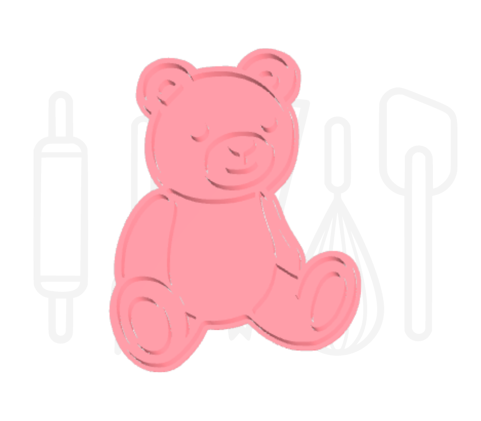 Beertje in bubbletea uitsteker + stempel - 3D-geprint