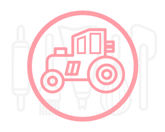 Fondant stempel Tractor - 3D Geprint