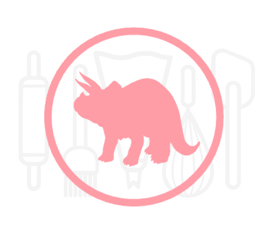 Fondant stempel Dino triceratops - 3D Geprint