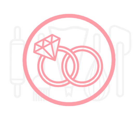 Fondant stempel Trouwringen - 3D Geprint