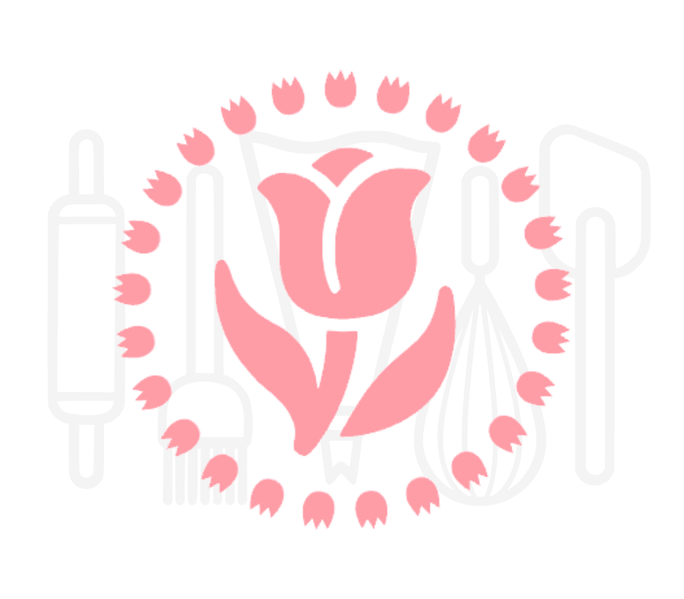 Fondant stempel Tulp met tulpenrand - 3D Geprint