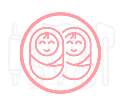 Fondant stempel Tweeling baby - 3D Geprint