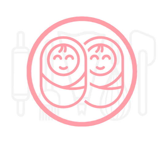 Fondant stempel Tweeling baby - 3D Geprint