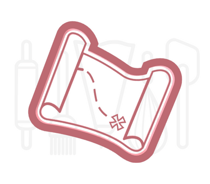 Schatkaart uitsteker + stempel - 3D-geprint