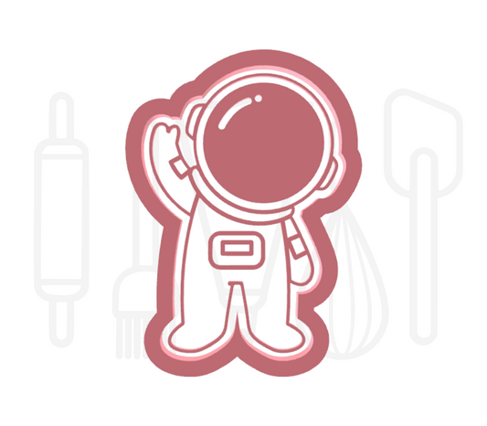 Astronaut uitsteker + stempel - 3D-geprint