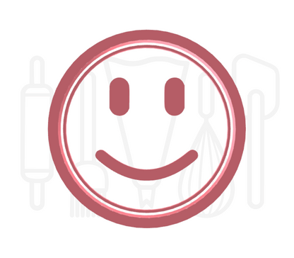 Lach emoticon uitsteker + stempel - 3D-geprint