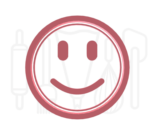 Lach emoticon uitsteker + stempel - 3D-geprint