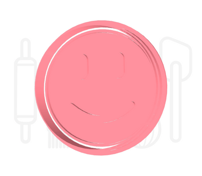 Lach emoticon uitsteker + stempel - 3D-geprint