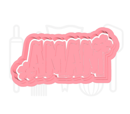Mama met bloemen uitsteker + stempel - 3D-geprint