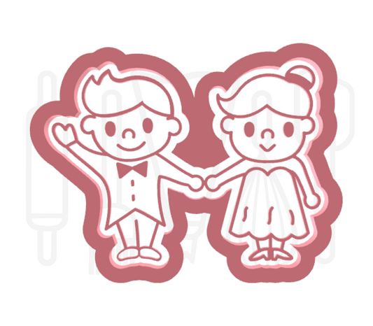 Bruidspaar uitsteker + stempel - 3D-geprint