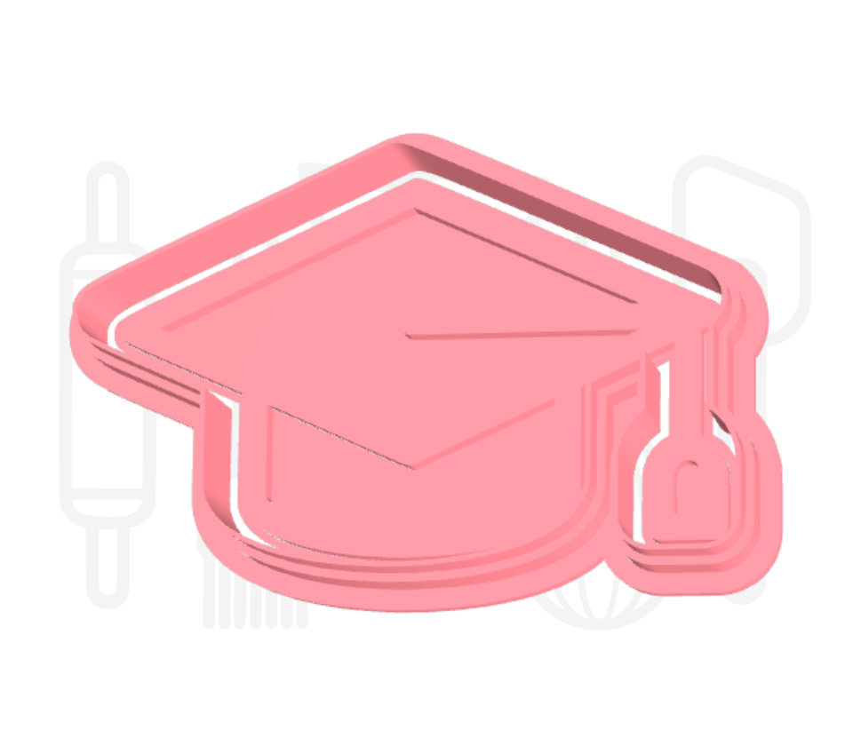 Geslaagd hoedje uitsteker + stempel - 3D-geprint