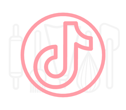 Fondant stempel TikTok logo - 3D Geprint
