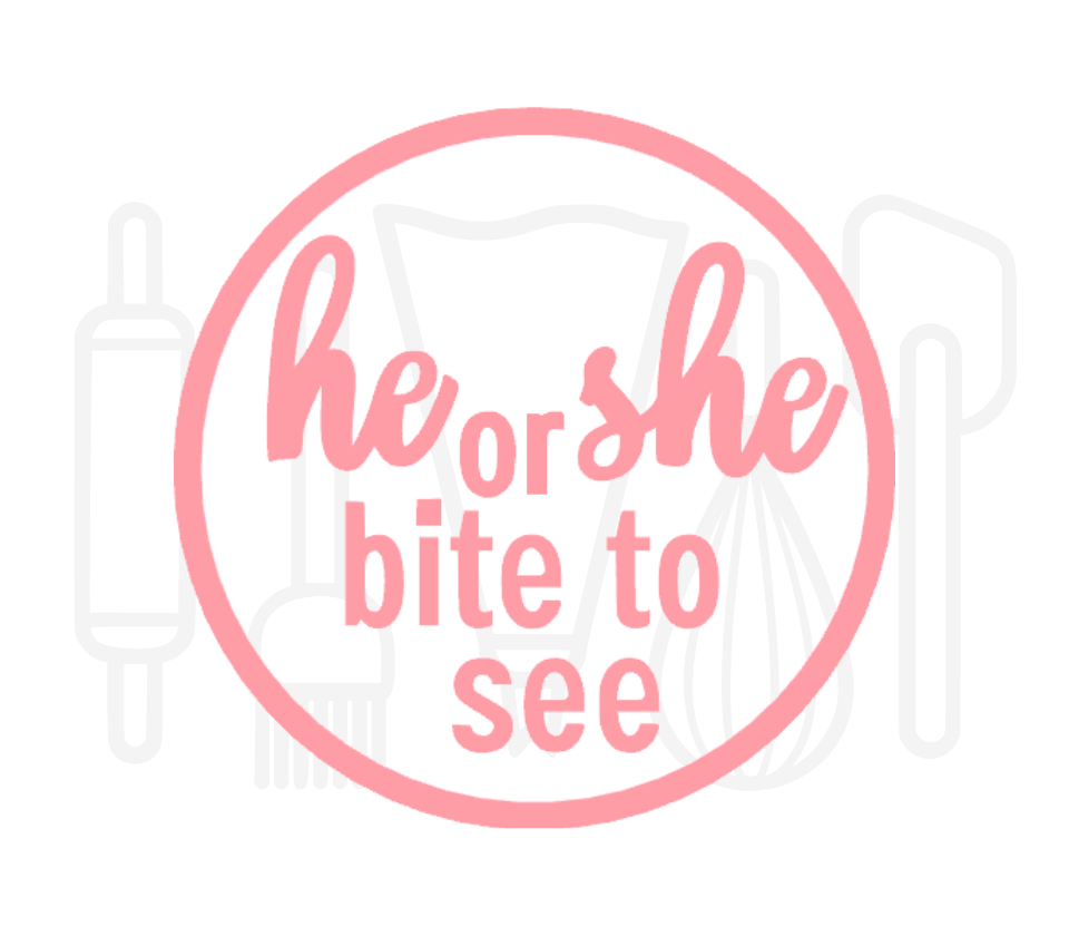 Fondant stempel He or She bite to see - 3D Geprint