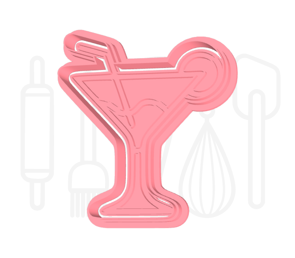 Cocktail uitsteker + stempel - 3D-geprint