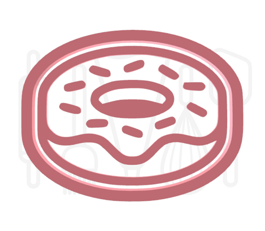 Donut met sprinkles uitsteker + stempel - 3D-geprint