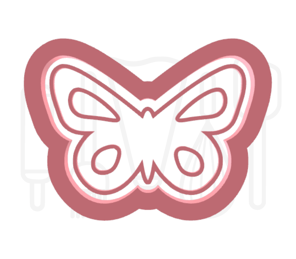 Vlinder uitsteker + stempel - 3D-geprint
