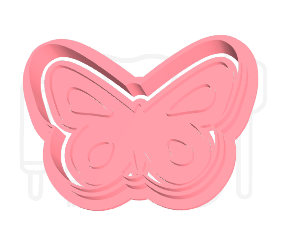 Vlinder uitsteker + stempel - 3D-geprint