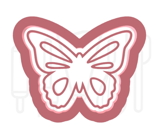 Vlinder 2 uitsteker + stempel - 3D-geprint