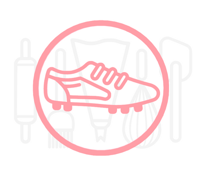 Fondant stempel Sportschoen met noppen - 3D Geprint