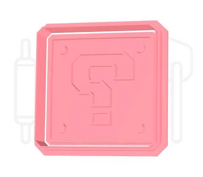 Vraagteken box uitsteker + stempel - 3D geprint