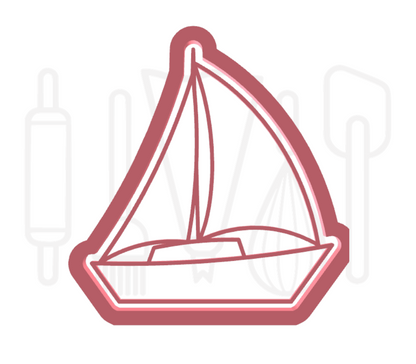 Zeilboot uitsteker + stempel - 3D-geprint