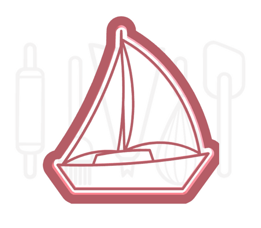 Zeilboot uitsteker + stempel - 3D-geprint