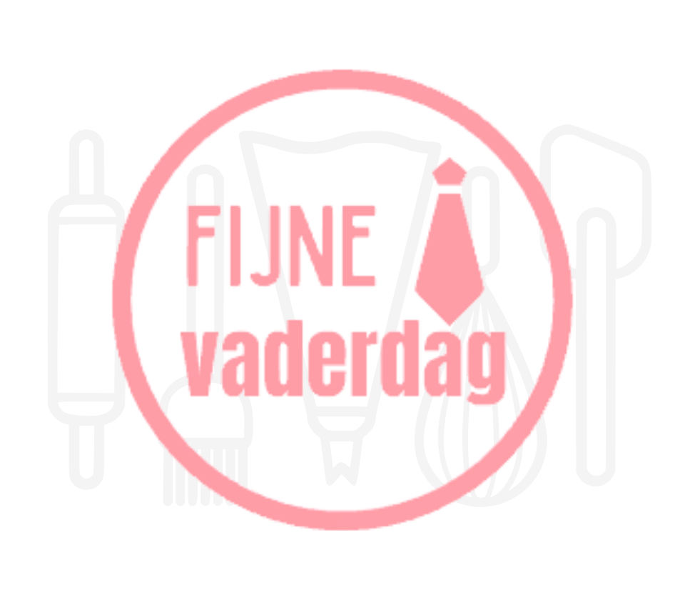 Fondant stempel Fijne vaderdag met stropdas - 3D Geprint
