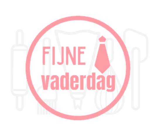 Fondant stempel Fijne vaderdag met stropdas - 3D Geprint